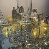 lot of vintage stemmed glasses from the 60s/70s