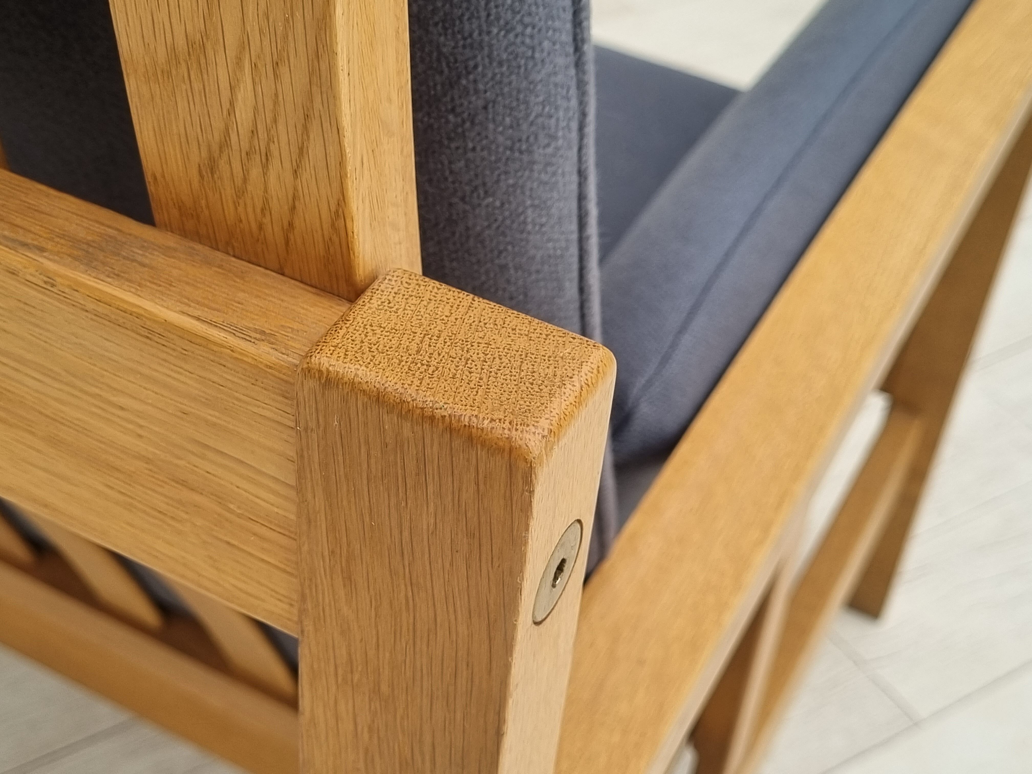 1970s, Danish design by Børge Mogensen, sofa model 2252, oak, furniture wool