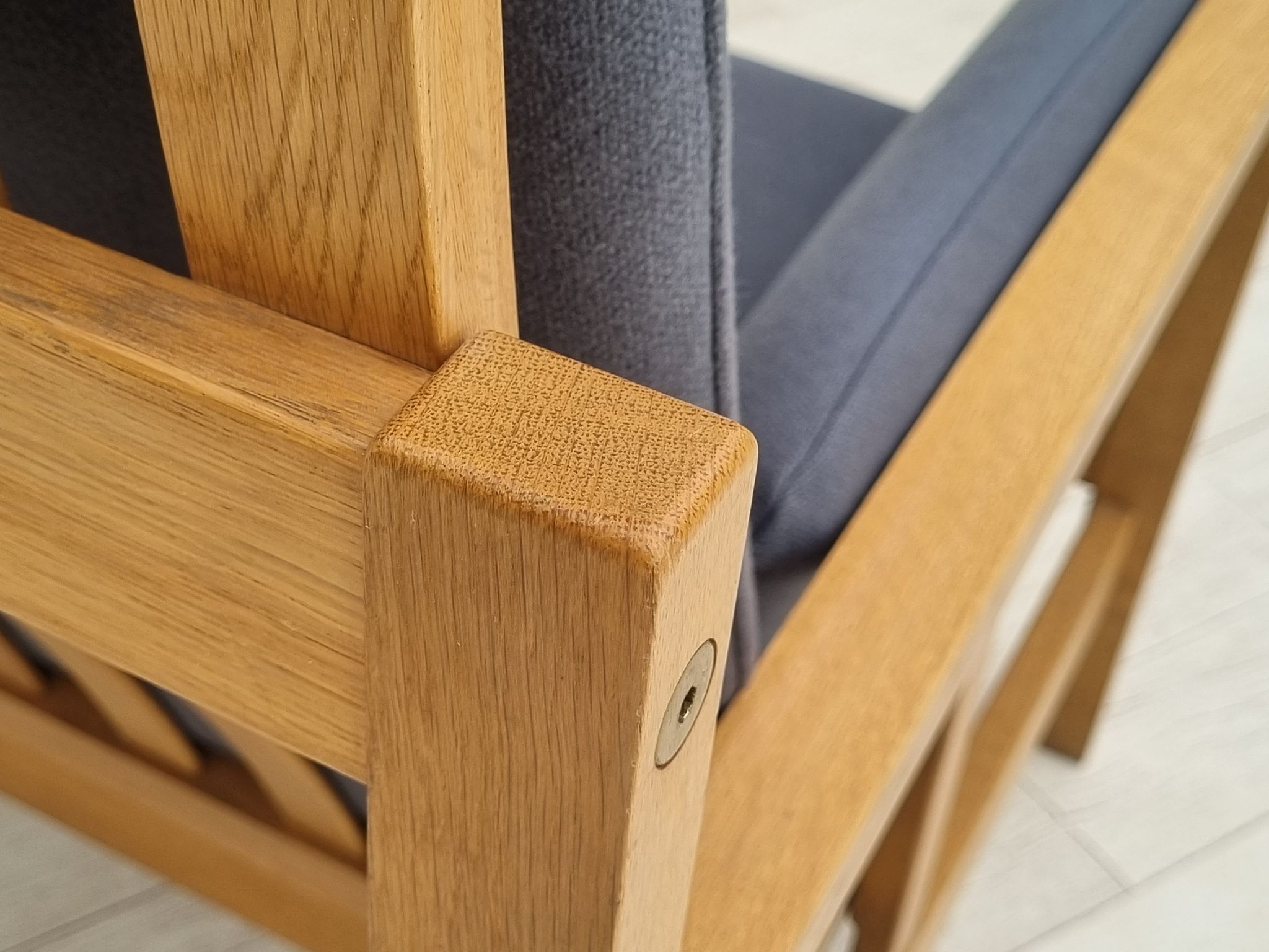 1970s, Danish design by Børge Mogensen, sofa model 2252, oak, furniture wool