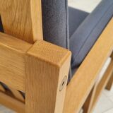 1970s, Danish design by Børge Mogensen, sofa model 2252, oak, furniture wool