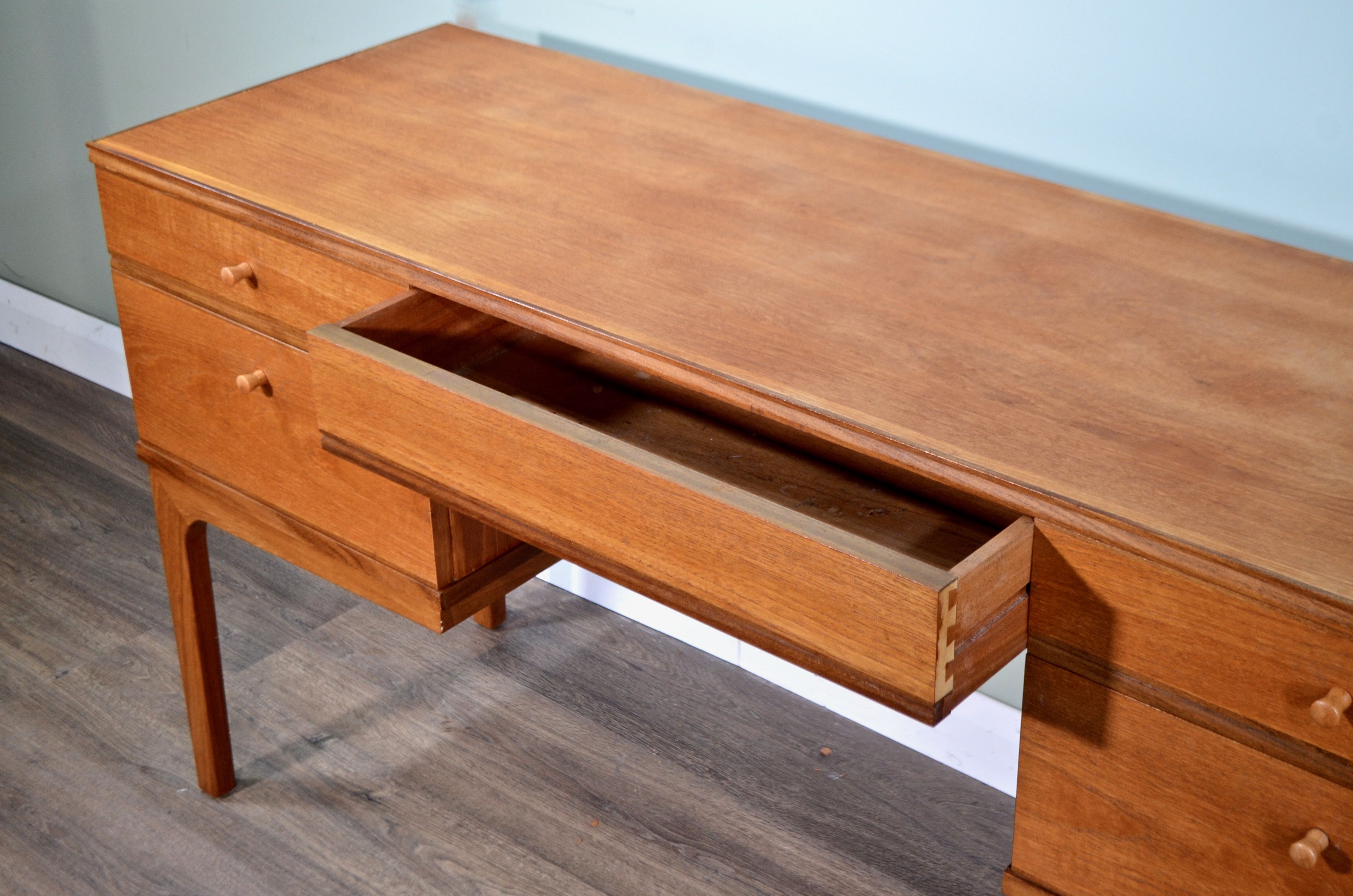 Midcentury Alfred Cox for Heals Desk / Dresser in Teak. Delivery. Modern / Danish Style.