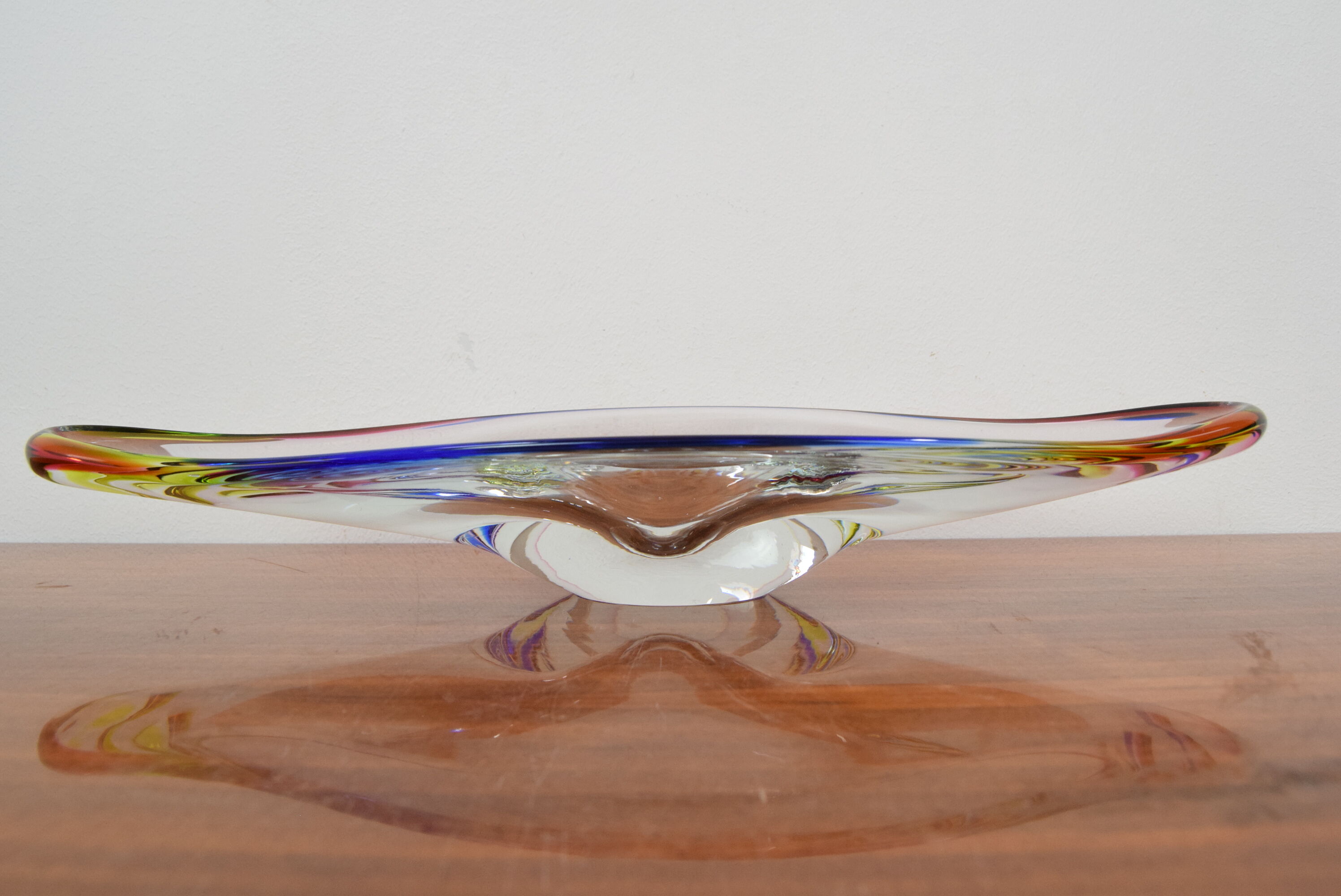 Mid -Century Glass Bowl/Bohemia Glass, 1960´s