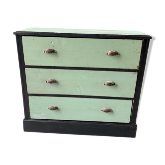 Green chest of drawers 3 drawers