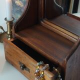 Vintage wooden table dressing table mirror 28x67cm
