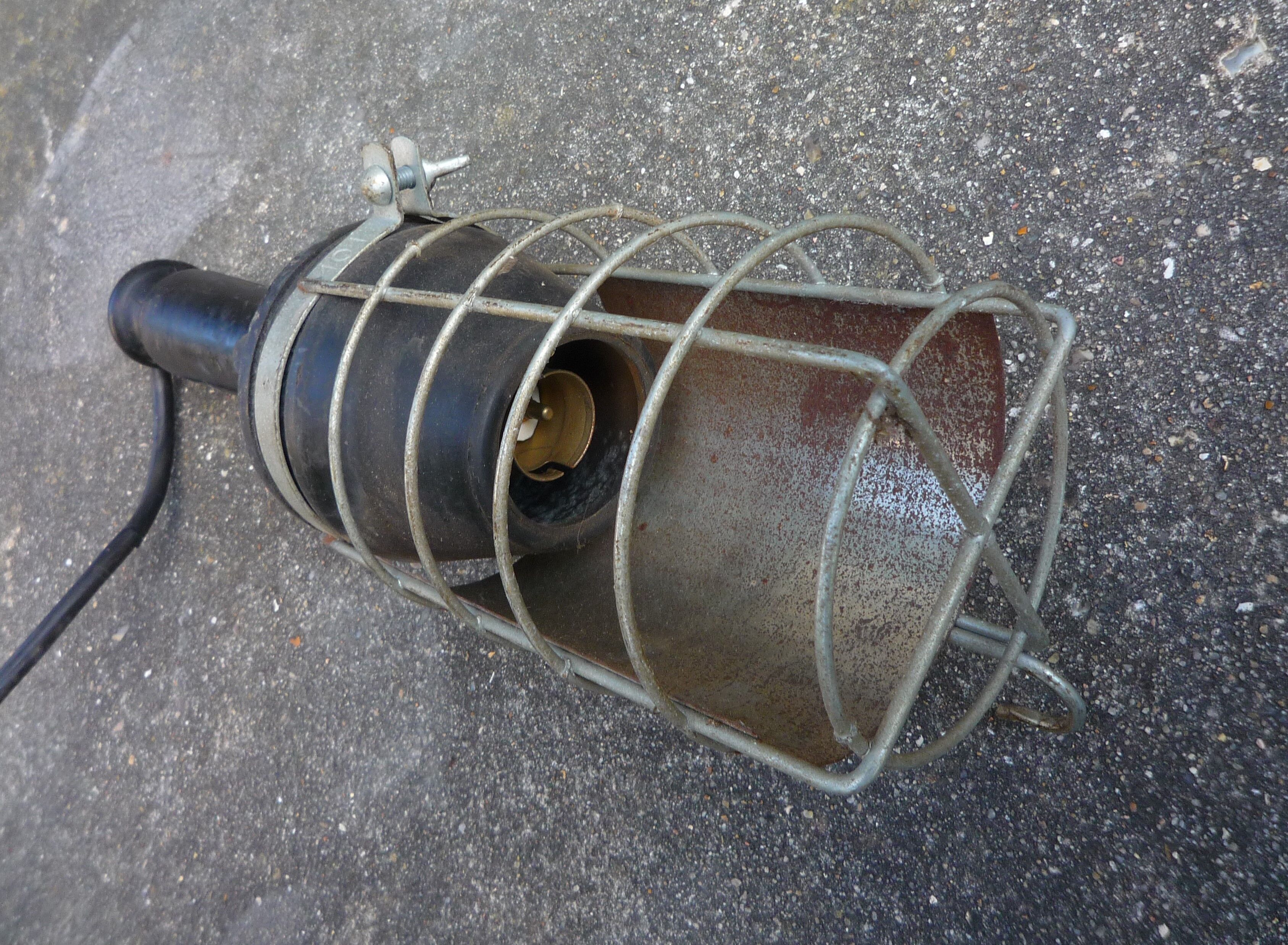 Industrial workshop walking lamp, vintage 1960s