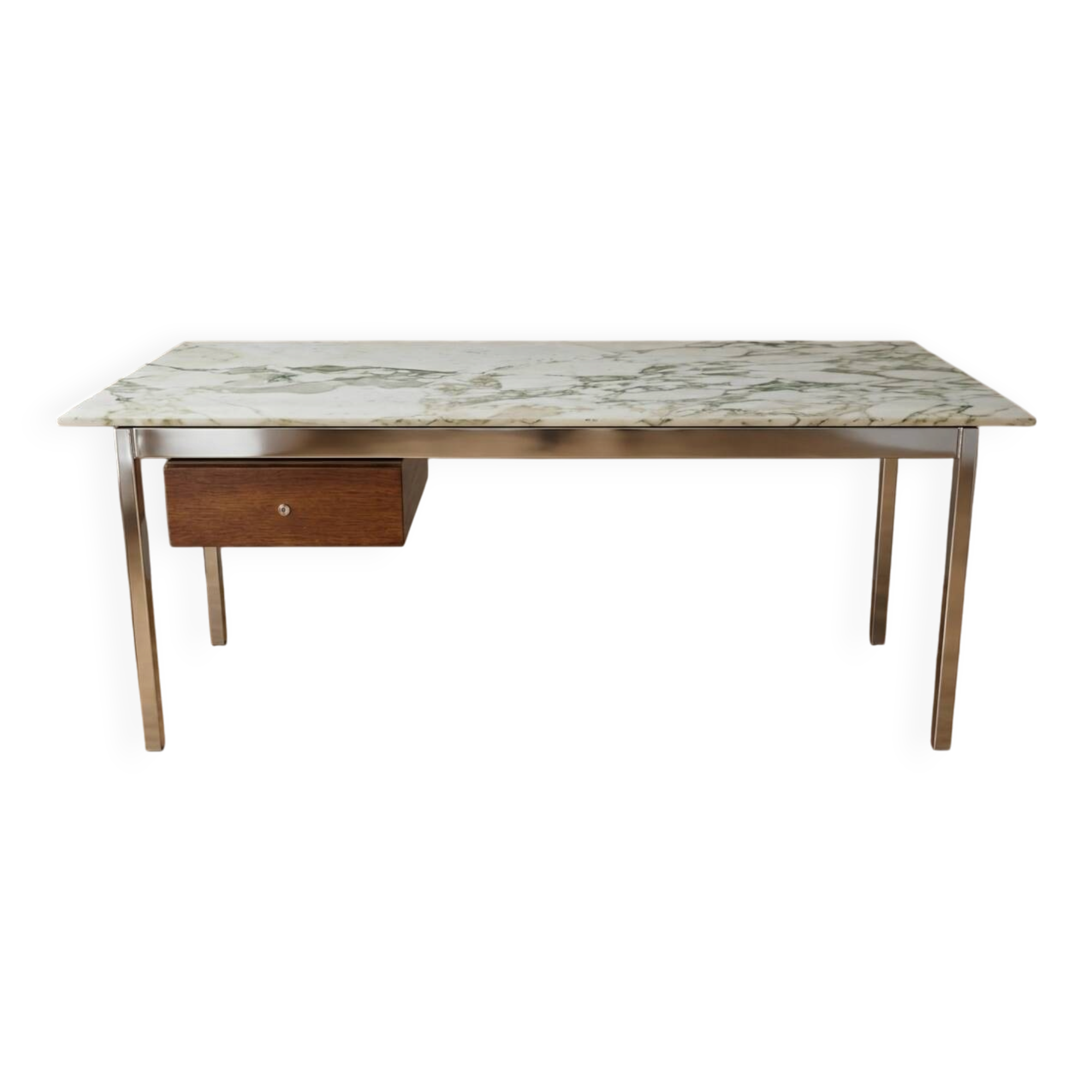 Bureau Knoll design marbre blanc