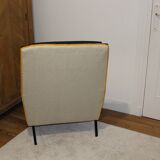 Midnight blue velvet armchair