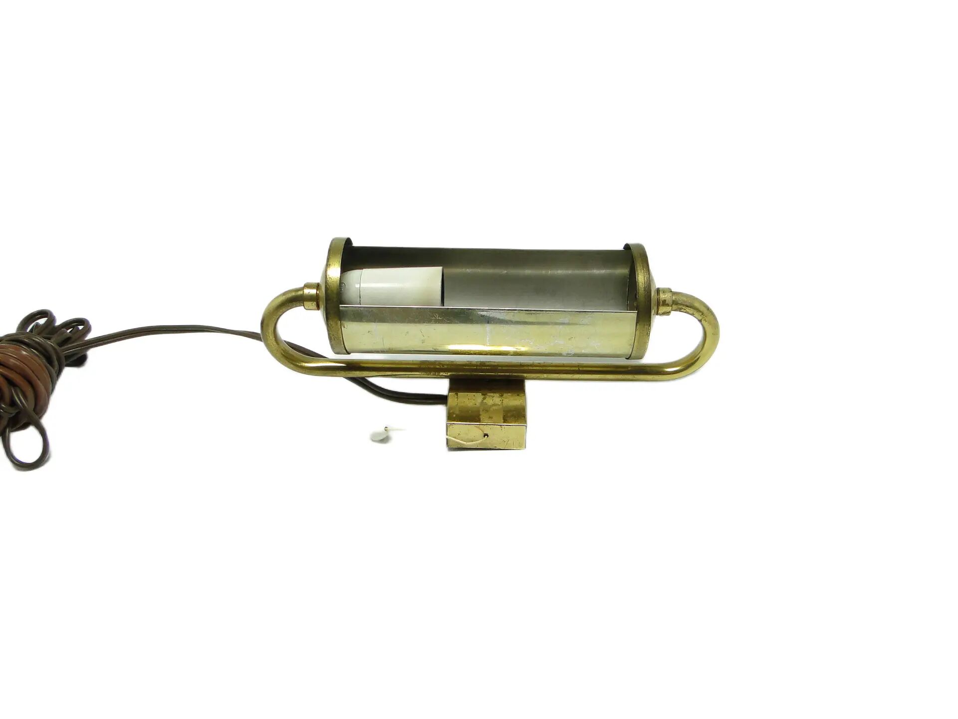 Picture light, mid-century modern, brass, Poland, 1950s.