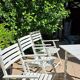 Salon de jardin bois blanc vintage