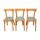 Set of 3 baumann stamped bistro chairs