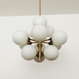 Brass Sputnik chandelier by Kaiser Leuchten