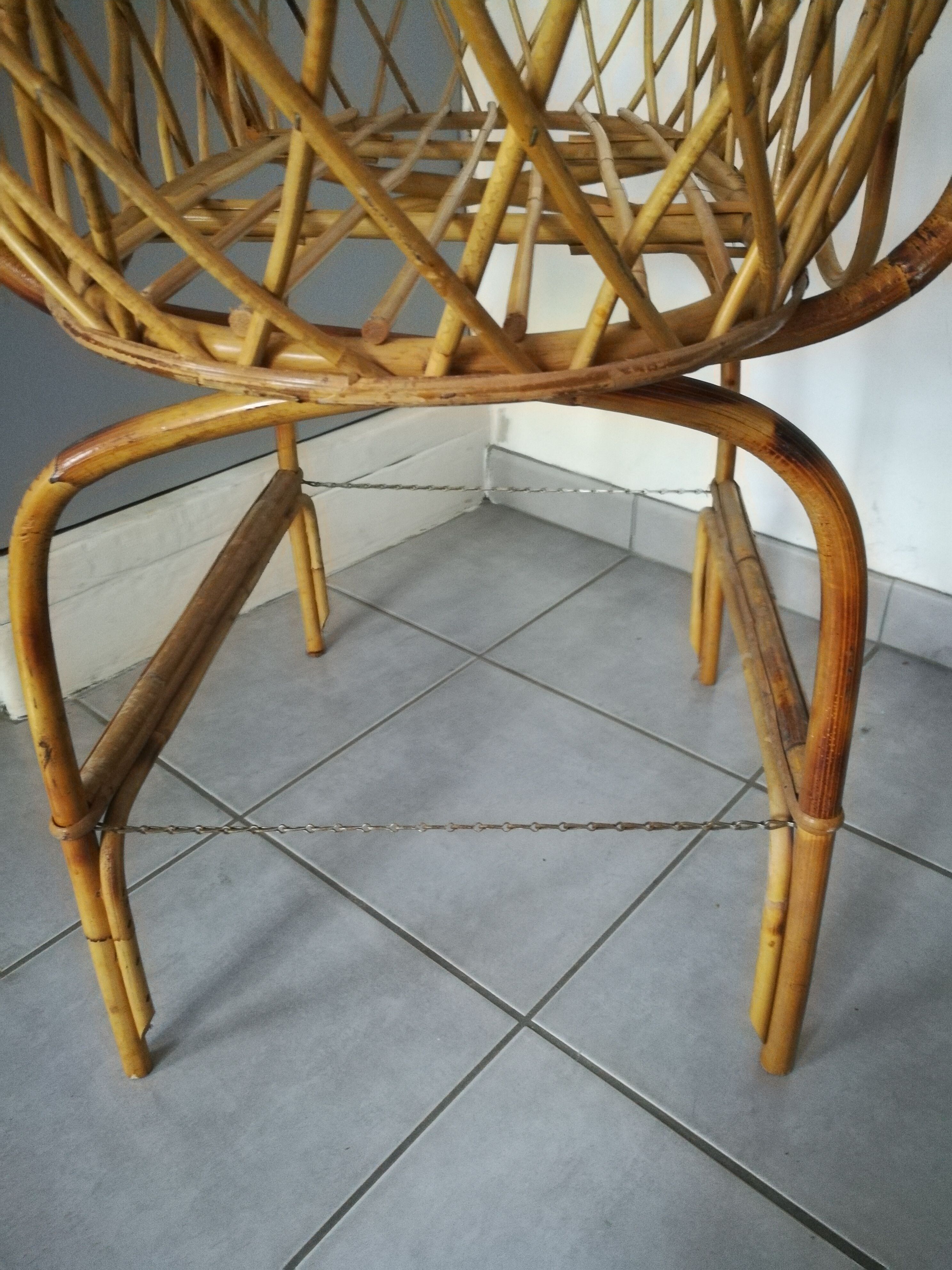 Rattan cradle 60s