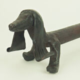 Pair of wrought iron "dog" chenets
