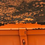 Chest trunk canteen metal orange