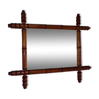 Old bamboo mirror 56x47cm