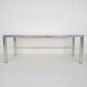 Glass and aluminum dining table by kho liang ie, the netherlands 1974