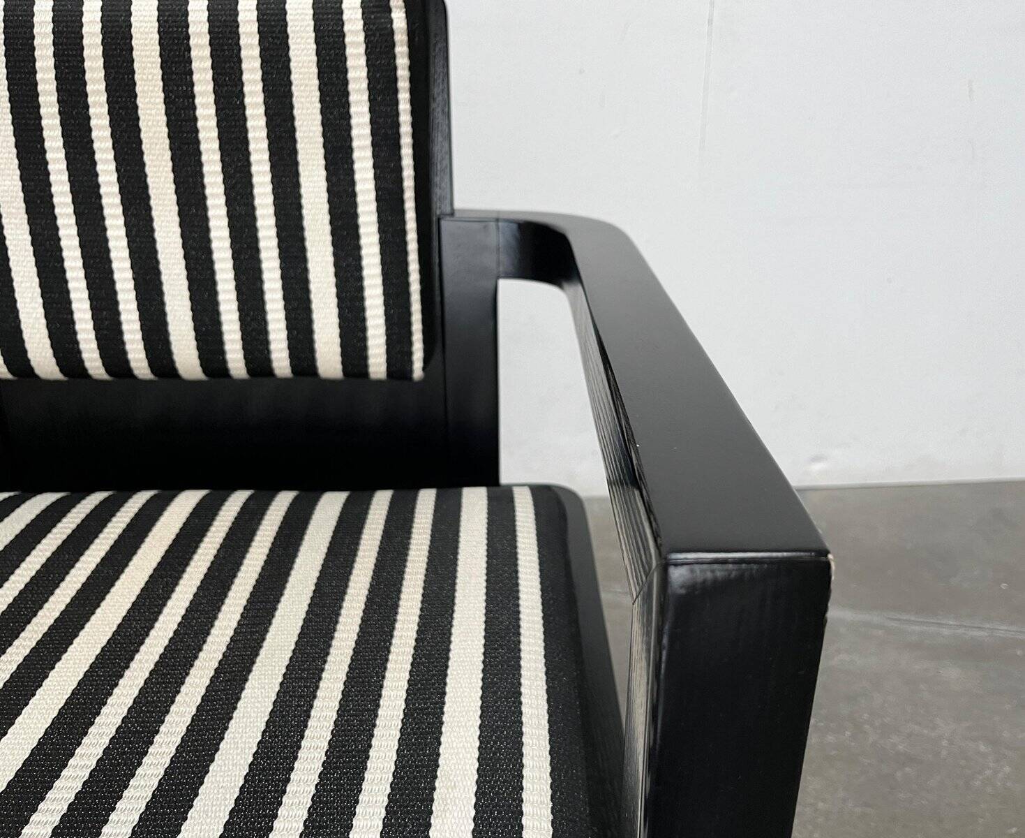 Set of German armchairs model D51 Fagus with Bauhaus patterned cushion by Walter Gropius for Tecta.