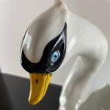 Swan ceramic planter from Bassano, Italy, Circa 1970