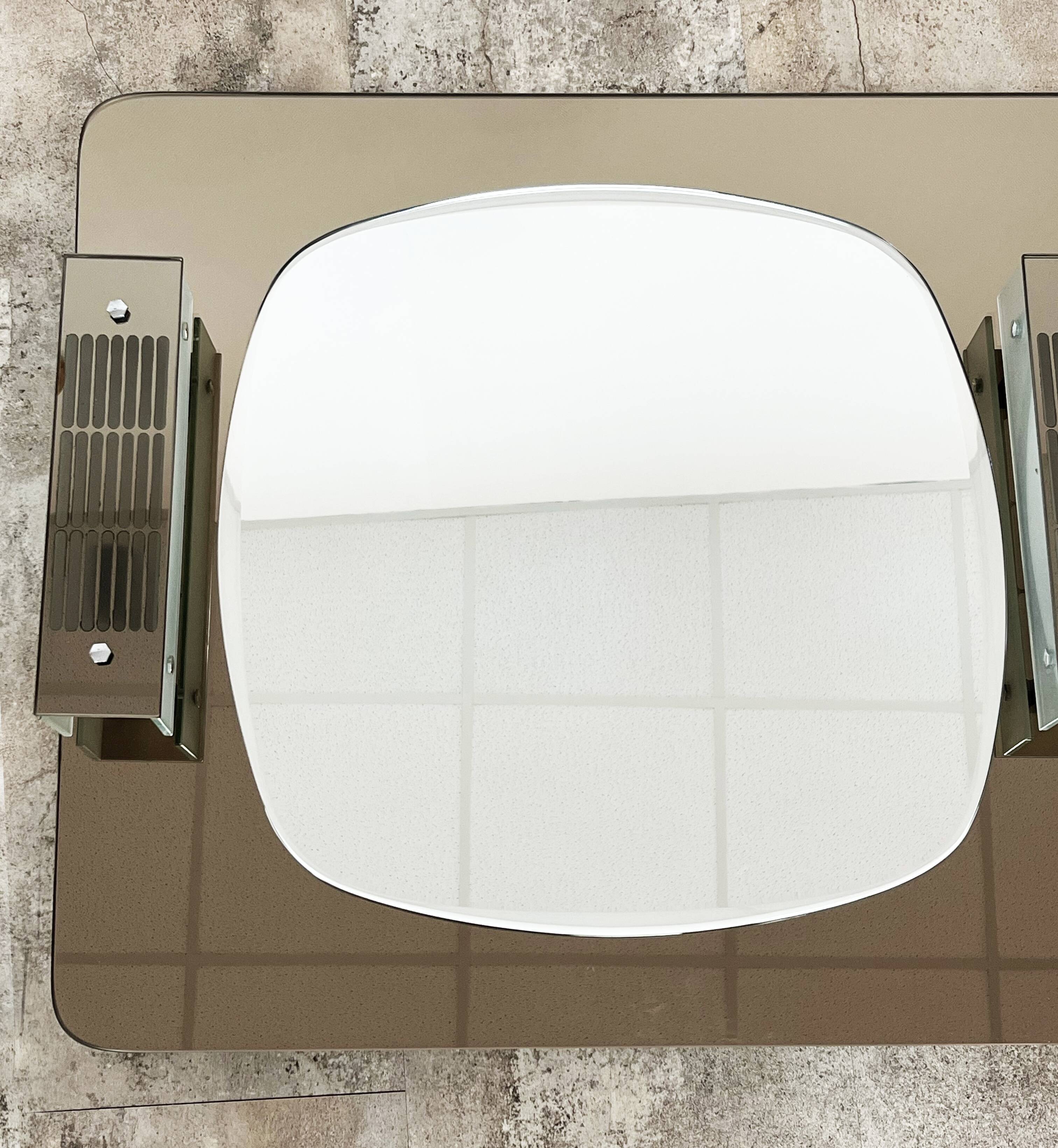 Miroir double glace vintage années 70