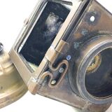 Old lamp in acetylene sncf station master ets albert butin railway