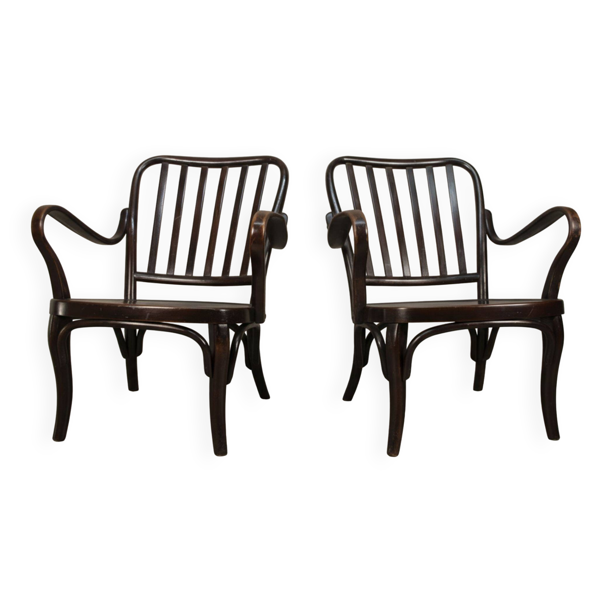 Pair of armchairs No. 752 by Josef Frank for Thonet, 1930s
