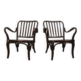 Pair of armchairs No. 752 by Josef Frank for Thonet, 1930s