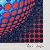 Victor Vasarely  Op Art Limited Edition Lithograph (1975) Signature pri