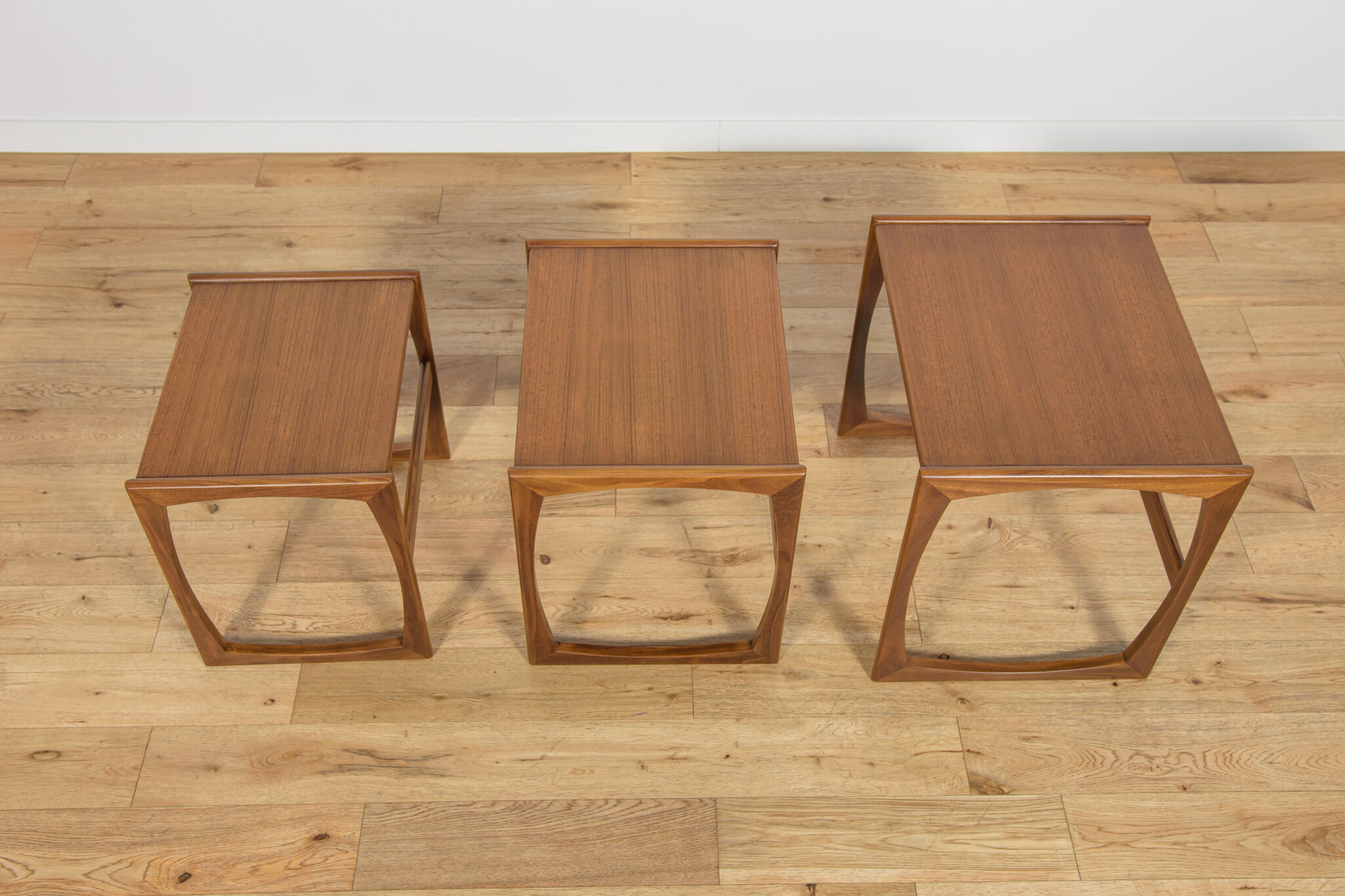 Mid-century teak nesting tables by R. Benett for G-Plan, United Kingdom, 1970s, set of 3