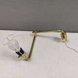 Danish “swing arm” wall lamp in brass by Lyskaer Lightning (LB) 1980s.