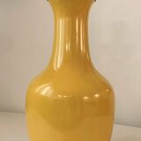 Pied de lampe porcelaine jaune