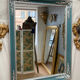 Old mirror silver and blue 79x60cm