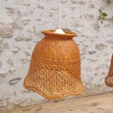 Old rattan pendant lamps