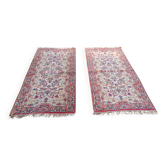 Paire de Tapis Persan Kirman laine noué Main
