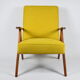 Vintage armchair model VAR, 1960s, restored, yellow