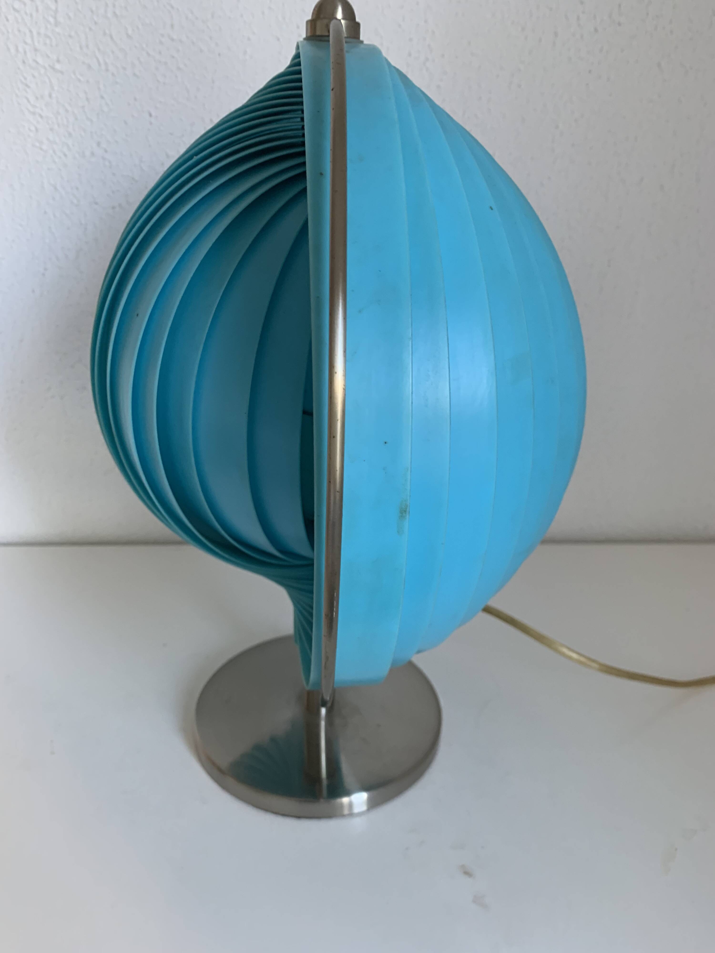 Lampe Kare Moon bleue, 1980