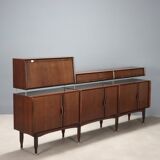 Vintage sideboard in exotic wood, Italian design, 1960s, original
