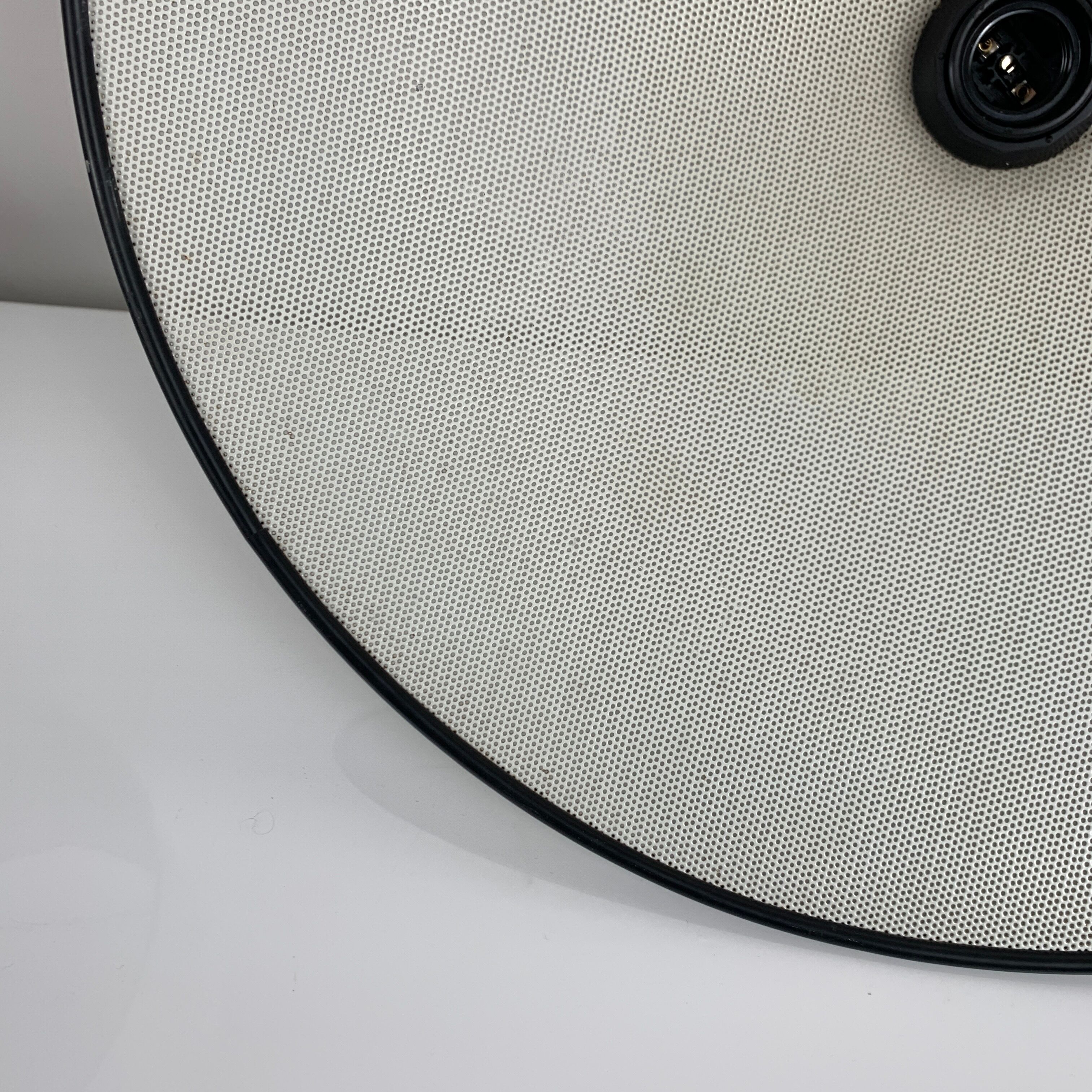 White perforated tole hanging