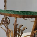 Entryway Mirror and Brass Console Table by Pierluigi Colli with Glass Top