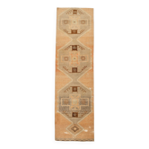 Tapis turc vintage anatolien couleur cannelle 3x11, 92x321 cm