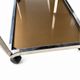 Vintage chrome metal and smoked glass rolling dessert trolley – 70s/80s