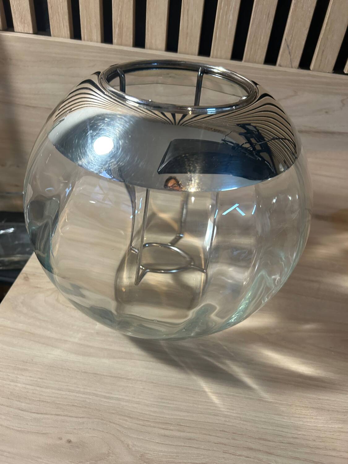 Crystal and silver-plated metal champagne bucket