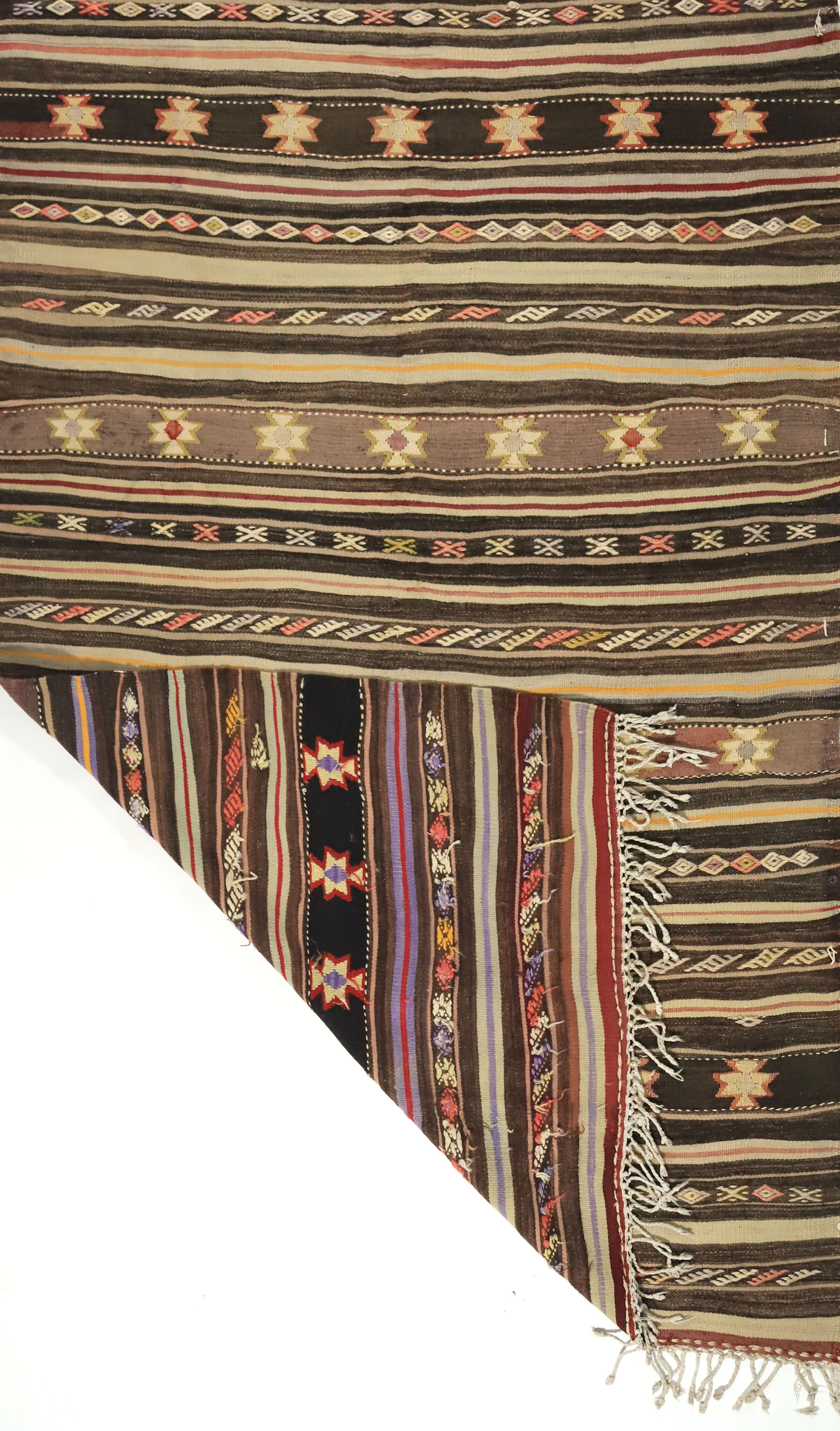 Anatolian handmade kilim rug 260 cm x 146 cm