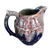 Old pitcher in porcelain stoneware flammé st amand de puisaye signed gaubier