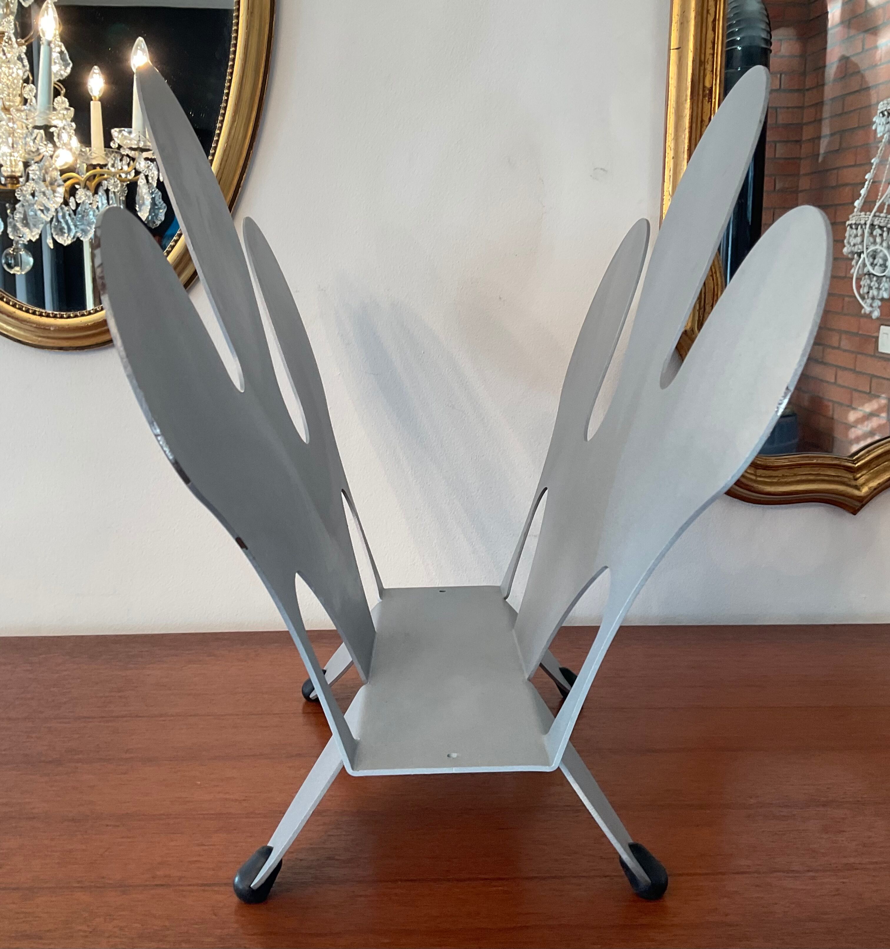 Vintage magazine holder from the 80s in metal