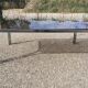 Vintage coffee table smoked glass and chrome 70