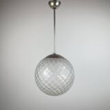Vintage murano sphere ball pendant lamp Italy 1950s
