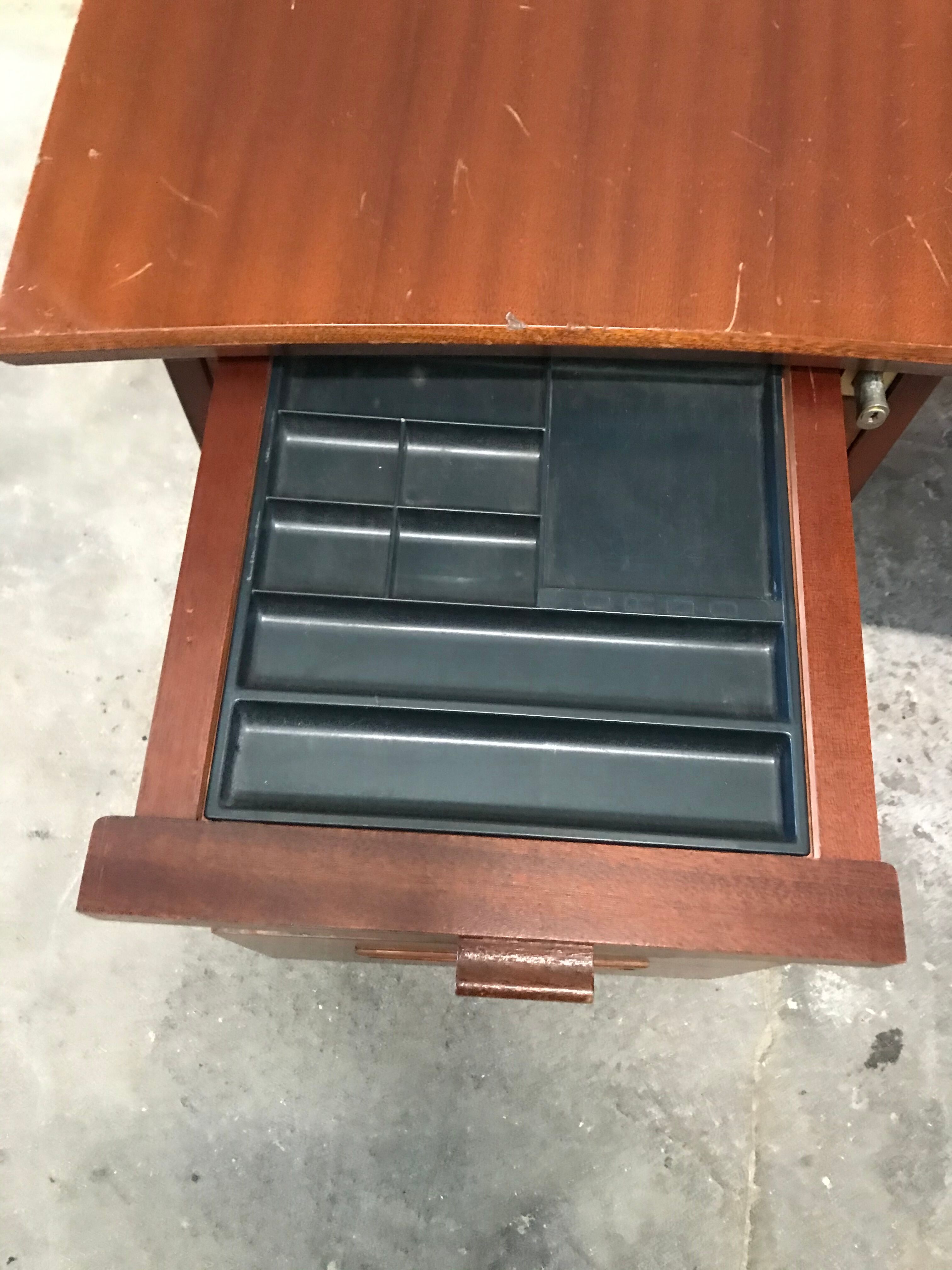 Curved desk Ordo vintage scandinavian teak