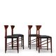 4 chaises de salle à manger rembourrée modèle 317 par Hvidt & Mollgaerd