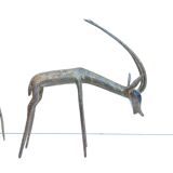 Brass gazelle couple
