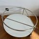 IKEA white glass coffee table by Ehlen Johansson, 1980s